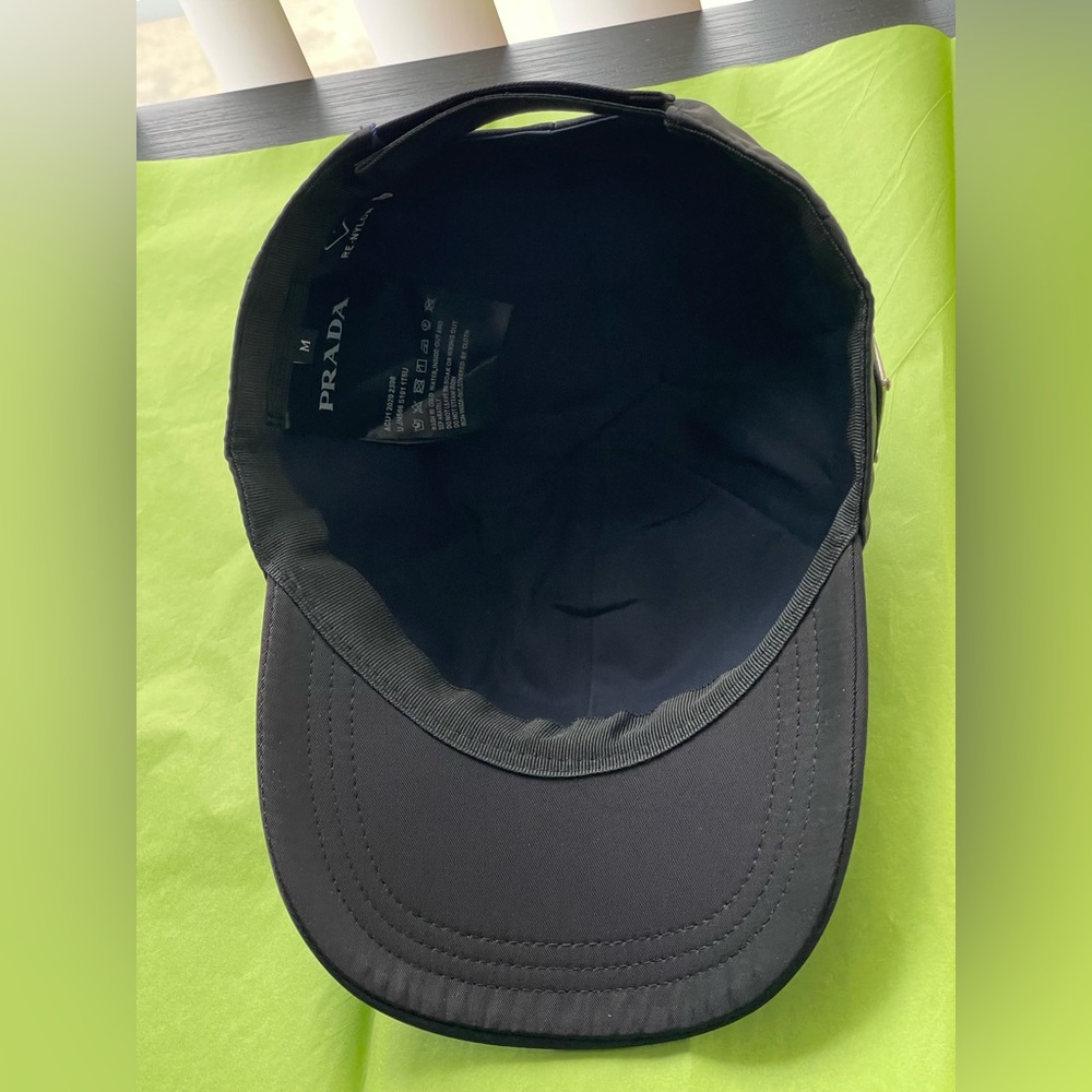 Prada Re Nylon women size M Black Nylon Cap! NWT - Picture 6 of 7